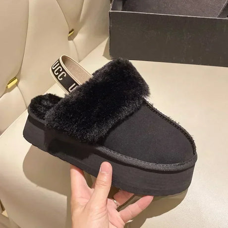 2023 New Suede Women's Flat Shoes Winter Fashion Indoor Solid Colour uggs Fur Slippers Casual Short Boots Shaggy Chelsea Boots