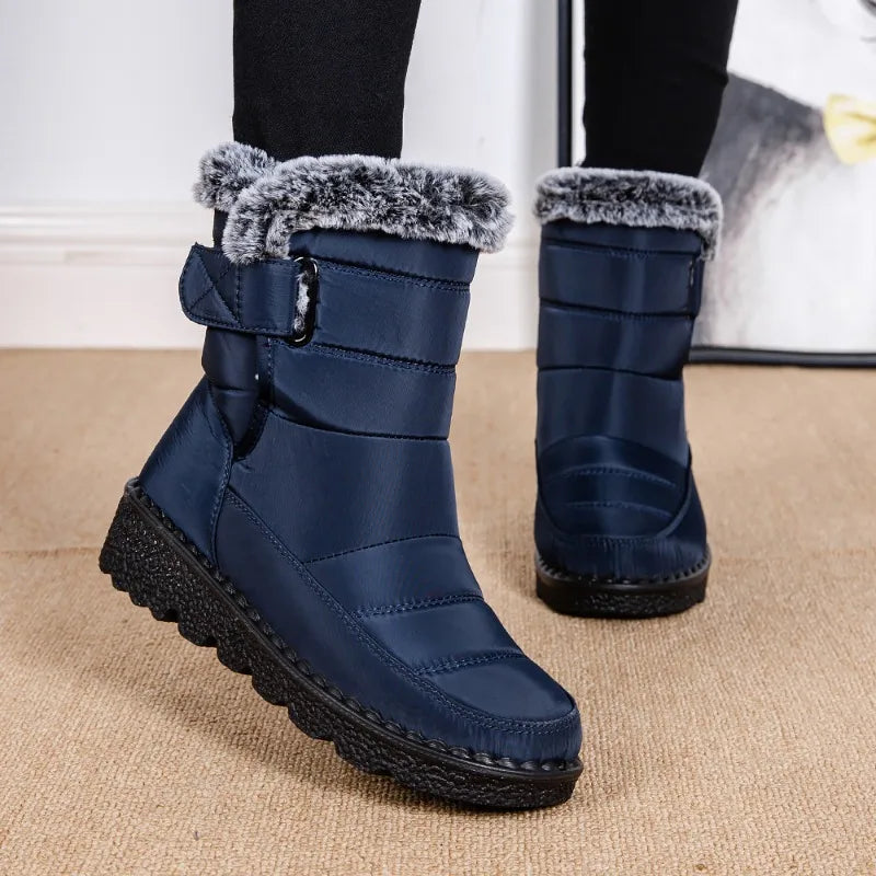 2023 New Winter Boots for Women Warm Short Plush Snow Boots Woman‘s Platform Ankle Boots Warm Cotton Ladies Shoes Large Size