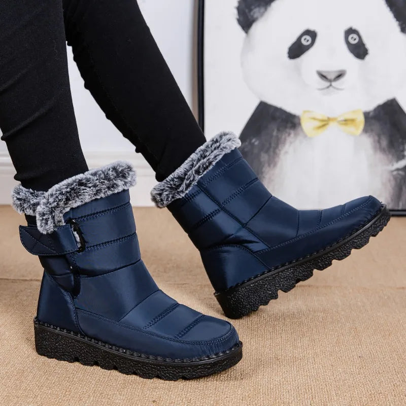 2023 New Winter Boots for Women Warm Short Plush Snow Boots Woman‘s Platform Ankle Boots Warm Cotton Ladies Shoes Large Size