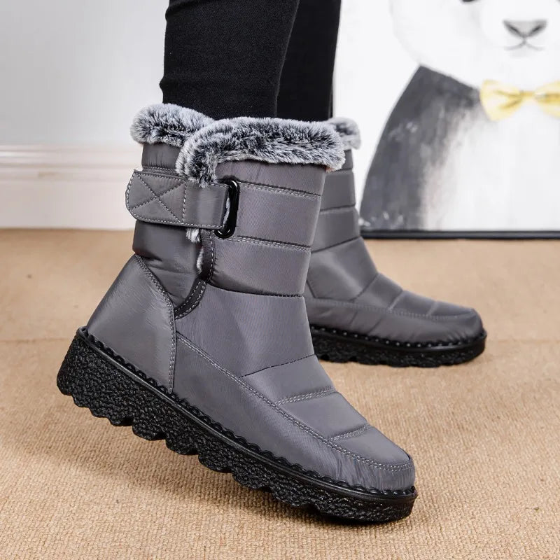 2023 New Winter Boots for Women Warm Short Plush Snow Boots Woman‘s Platform Ankle Boots Warm Cotton Ladies Shoes Large Size