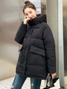 2023 New Winter Women Mid-long Parkas Jackets Casual Thick Warm Hooded Pattern Coat Female Winter Outwear Jacket parkas