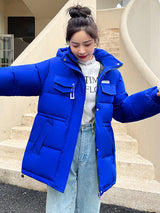 2023 New Winter Women Oversized Parkas Jackets Casual Thick Warm Hooded Pattern Coat Female Winter Outwear Sports Jacket parkas