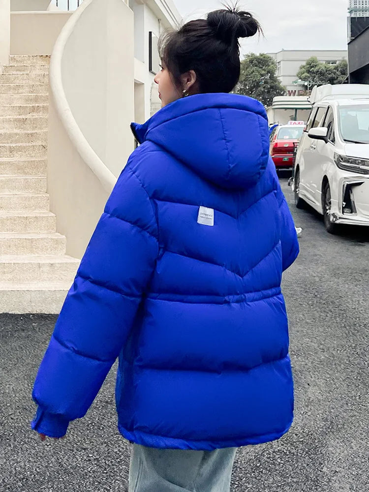 2023 New Winter Women Oversized Parkas Jackets Casual Thick Warm Hooded Pattern Coat Female Winter Outwear Sports Jacket parkas