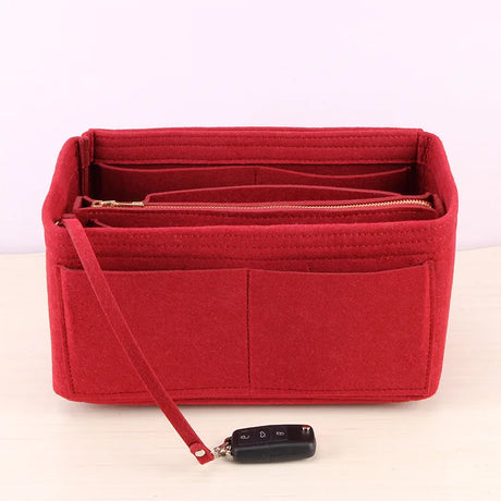 2023 New Women Make up Organizer Felt Insert Bag For Handbag Travel Inner Purse Portable Cosmetic Bags Fit Various Brand Bags