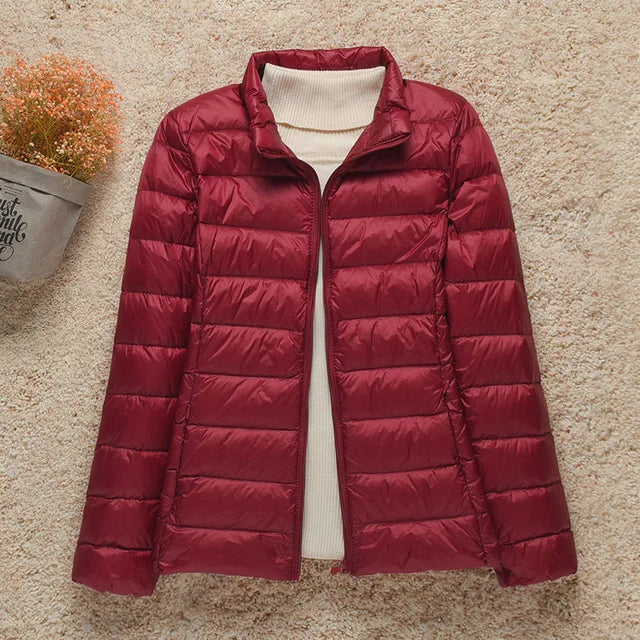 2023 New Women Thin Down Jacket White Duck Down Ultralight Jackets Autumn And Winter Warm Coats Portable Outwear