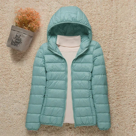 2023 New Women Thin Down Jacket White Duck Down Ultralight Jackets Autumn And Winter Warm Coats Portable Outwear