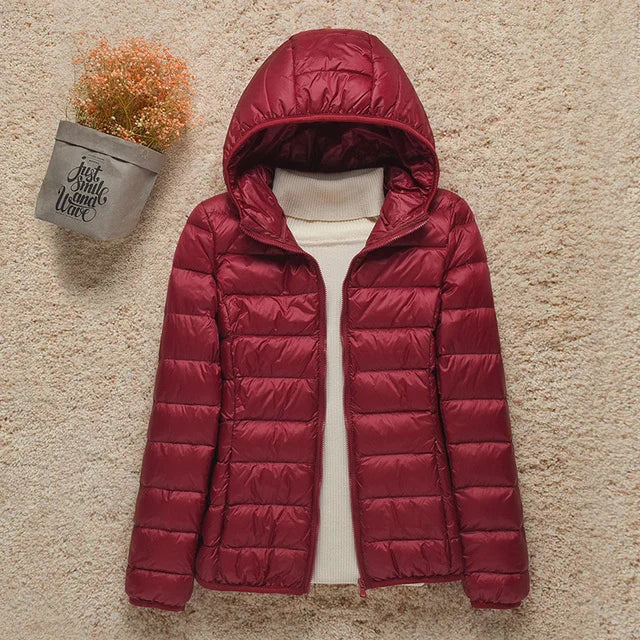 2023 New Women Thin Down Jacket White Duck Down Ultralight Jackets Autumn And Winter Warm Coats Portable Outwear