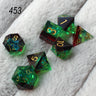 2023 Resin Dice 7PCs Dnd Set Solid Polyhedral D&D Dice DND For Role Playing Rpg Rol Pathfinder Board Game Dragon Scale Gifts