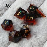 2023 Resin Dice 7PCs Dnd Set Solid Polyhedral D&D Dice DND For Role Playing Rpg Rol Pathfinder Board Game Dragon Scale Gifts