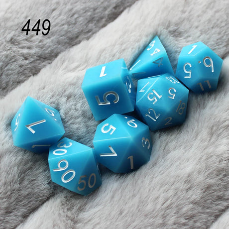 2023 Resin Dice 7PCs Dnd Set Solid Polyhedral D&D Dice DND For Role Playing Rpg Rol Pathfinder Board Game Dragon Scale Gifts