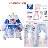 2023 Snow Miku Cosplay Costume Wigs Lolita Cute Dress Hat Headwear Wig Anime Miku Christmas Winter Snow Outfits Mikuu Dress