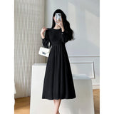 2023 Spring Women Elegant Lace Midi White Dress Long Sleeve Vintage A-Line Fashion Prom Vestidos Female French Style Party Robe