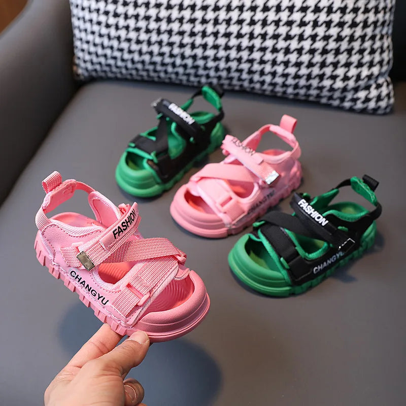 2023 Summer New Fashion Children's Sandals 1-6 Years Old 3 Boys Baotou Beach Shoes Girls Trendy Shoes