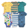 2023 Unisex 6PCS  Baby Boys Girls Bodysuit 100% Cotton Newborn body bebe Jumpsuit Cartoon Print Baby Clothing Ropa 6-24M