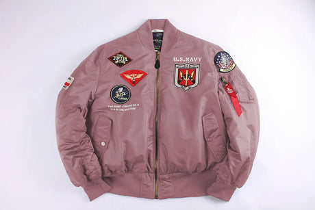 2023 Winter Top Gun Bomber Flight Jacket Windproof Water Resistant MA-1 Air Force Army Vintage Pilot Motorcycle Aviator Varsity