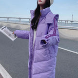 2023 Winter Women Jacket Coats Long Parkas Female Down Cotton Hooded Overcoat Thick Warm Jackets Windproof Casual Student Coat