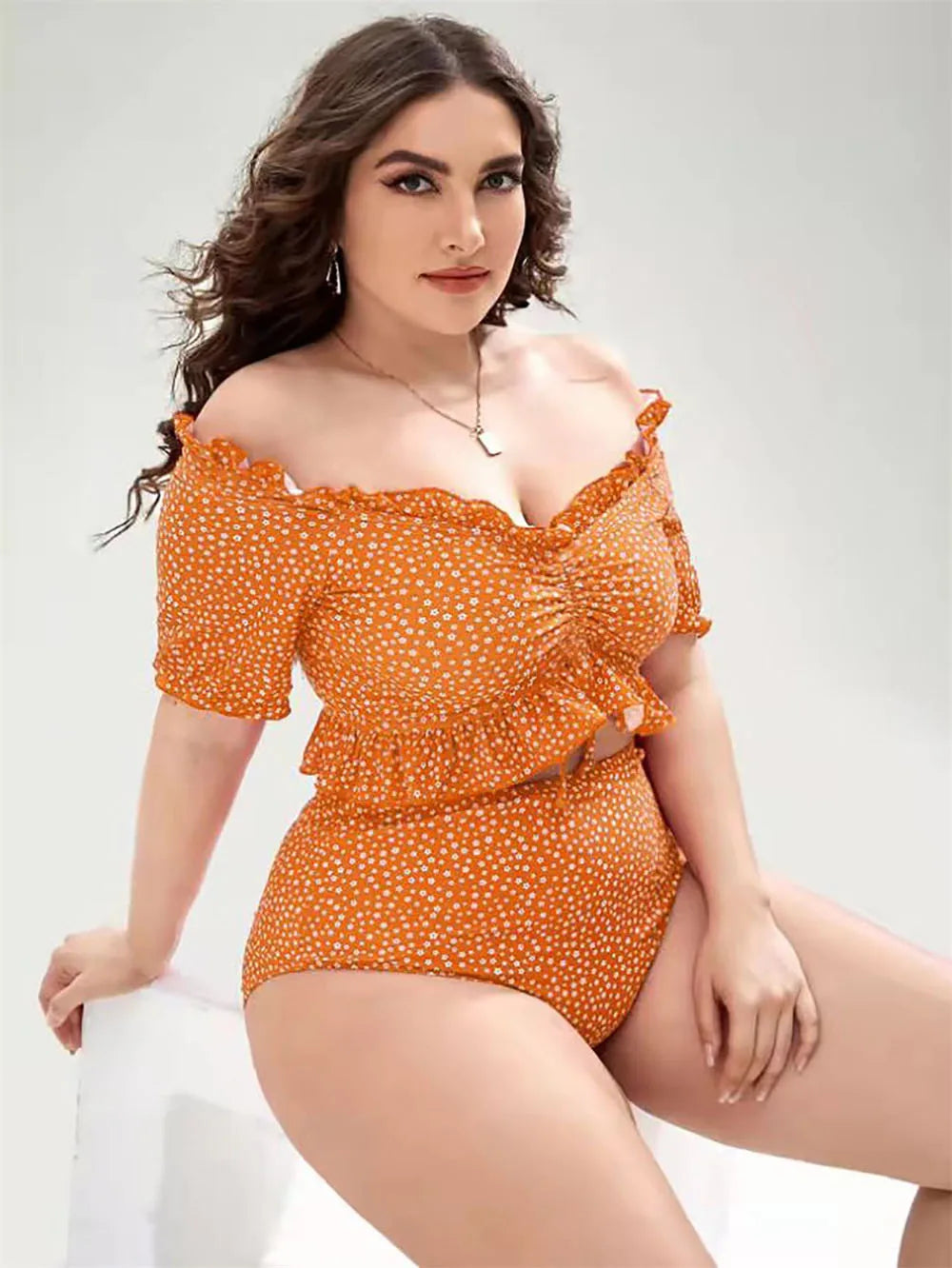 2023 Women Push Up Bikinis Set Swimwear Plus Size High Waist Swimsuit Larges Big Plussize Swimming Suits Bathing Beachwear New