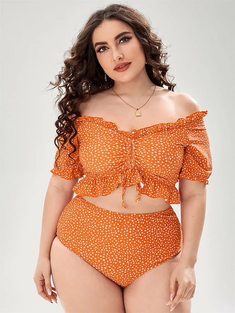 2023 Women Push Up Bikinis Set Swimwear Plus Size High Waist Swimsuit Larges Big Plussize Swimming Suits Bathing Beachwear New