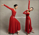 2023 ballroom waltz modern dance dress  ballet dance competition dresses standard ballet red dancing clothes long tango dress