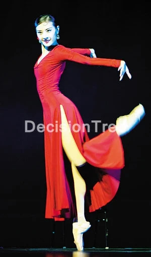 2023 ballroom waltz modern dance dress  ballet dance competition dresses standard ballet red dancing clothes long tango dress