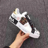 2023Men and woman Sports Shoes Elegant CDG Sports Shoes Perfect Calfskin Napa Portofino Sneakers White Black Leather Leisure