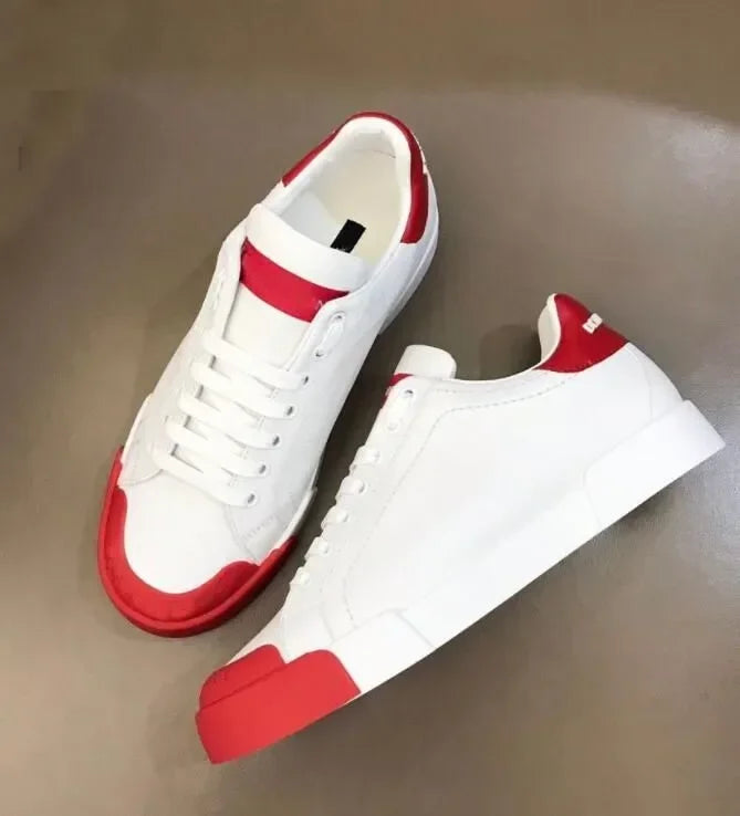 2023Men and woman Sports Shoes Elegant CDG Sports Shoes Perfect Calfskin Napa Portofino Sneakers White Black Leather Leisure