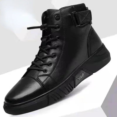 2024 Autumn New High Top Work Shoes for Men Platform Ankle Boots Fashion Quality  Boots Outdoor Booties Zapatos De Hombre