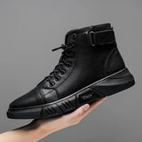 2024 Autumn New High Top Work Shoes for Men Platform Ankle Boots Fashion Quality  Boots Outdoor Booties Zapatos De Hombre