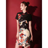 2024 GuoChao Modern Chinese  Dress for Girls Cheongsam A-line Dress Women Qipao Traditional Chinese Improved Cheongsam Dress