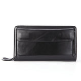 2024 Leather Large Men Clutch Wallets Name Customized Men Purse 100% Genuine Leather Long Leather Male Wallet