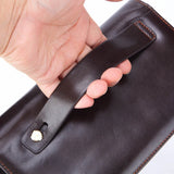 2024 Leather Large Men Clutch Wallets Name Customized Men Purse 100% Genuine Leather Long Leather Male Wallet