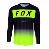 2024 Men's Downhill Jersey Fox teleyi Mountain Bike Mtb Shirts Offroad Dh Motorcycle Motocross Sportwear Bicycle Racing Cycling