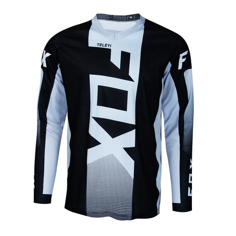 2024 Men's Downhill Jersey Fox teleyi Mountain Bike Mtb Shirts Offroad Dh Motorcycle Motocross Sportwear Bicycle Racing Cycling