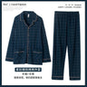 2024 Men's Pajama Sets Simple Sleepwear Long Sleeve Cotton Top Pant Leisure Outwear Soft Autumn Winter Loungewear Plus Size 6XL