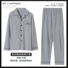 2024 Men's Pajama Sets Simple Sleepwear Long Sleeve Cotton Top Pant Leisure Outwear Soft Autumn Winter Loungewear Plus Size 6XL