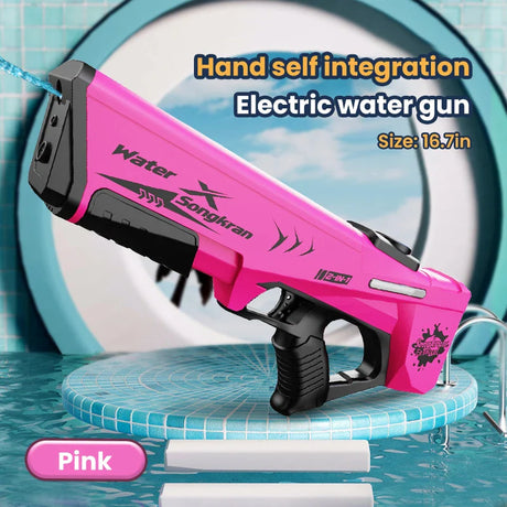 2024 New All Electric Water Gun Children's Automatic Water Storage Toy Summer Gun Beach Household Sand Playing Water Toy