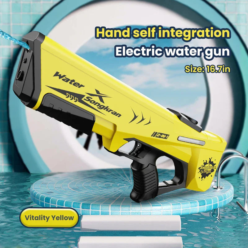 2024 New All Electric Water Gun Children's Automatic Water Storage Toy Summer Gun Beach Household Sand Playing Water Toy