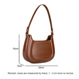 2024 New Arrival Women's Leather Underarm Saddle Bag Luxury Designer Shoulder Messenger Bag For Ladies Crescent-Shaped Pack