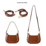 2024 New Arrival Women's Leather Underarm Saddle Bag Luxury Designer Shoulder Messenger Bag For Ladies Crescent-Shaped Pack