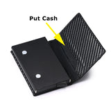 2024 New Customized Name Wallet RFID Smart Wallet Credit Card Holder Aluminium Card Hold Men Wallet Minimalist Coin Pocket Purse