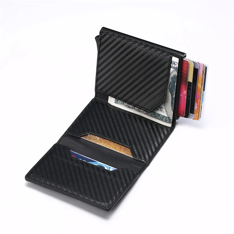 2024 New Customized Name Wallet RFID Smart Wallet Credit Card Holder Aluminium Card Hold Men Wallet Minimalist Coin Pocket Purse