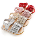 2024 New Summer Baby Sandal 0-12M Cute Girls Sequin Shoes Toddler Prewalker