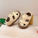 2024 New Summer Baby Shoes For Boys Leather Cut-outs Soft Sole Girls Sandals Non-slip Fashion Toddler Kids Sandals EU 15-25