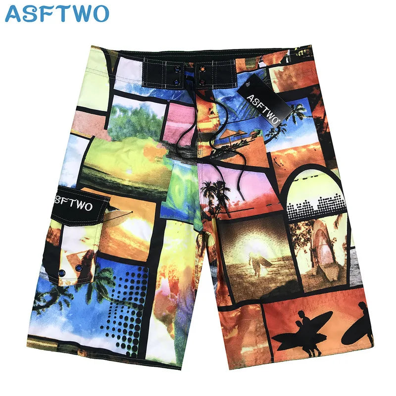 2024 New men's swimming trunks swimming board shorts beach running shorts Surfing Bermuda board shorts swimsuit beach pants leis