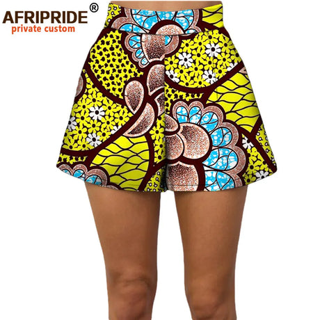 2024 Summer Women Beach Shorts Private Custom Casual Short Pants 100% Cotton Batik Print Pattern African Shorts A722108