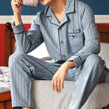 2024 Winter Men Fleece Casual Long Sleeve Pajamas Set Coral Velvet Cute Cartoon Sleepwear Couple Plush Thicken Warm Homewear