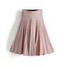 2024 Women Knitted Pleated Skirts Autumn Winter Knitted Fashion Girl Clothes Midi High Waist One-Pieces Elastic Female Vestidos