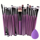 20Pcs Soft Makeup Brushes Set for cosmetics Foundation Blush Loose Powder Brush Eyeshadow Women Beauty Blending Makeup Tools