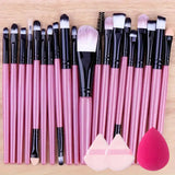 20Pcs Soft Makeup Brushes Set for cosmetics Foundation Blush Loose Powder Brush Eyeshadow Women Beauty Blending Makeup Tools