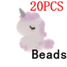 20pc Cute Unicorn Silicone Animal Teether Beads BPA Free Baby Teething Necklace DIY Newborn Chewable Pacifier Chain Shower Gifts